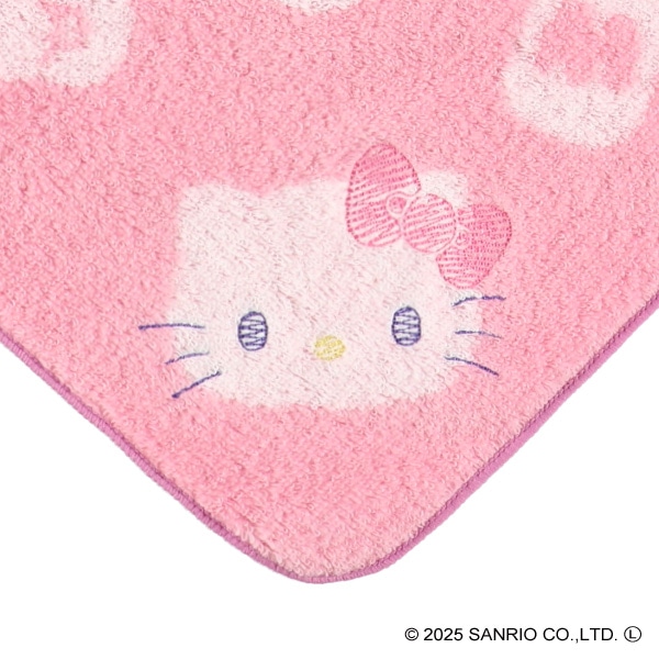 無撚糸ジャガードループ付きタオル（ハローキティ）
