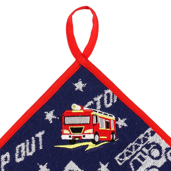 ふんわり甘撚りループ付きタオル（消防車）