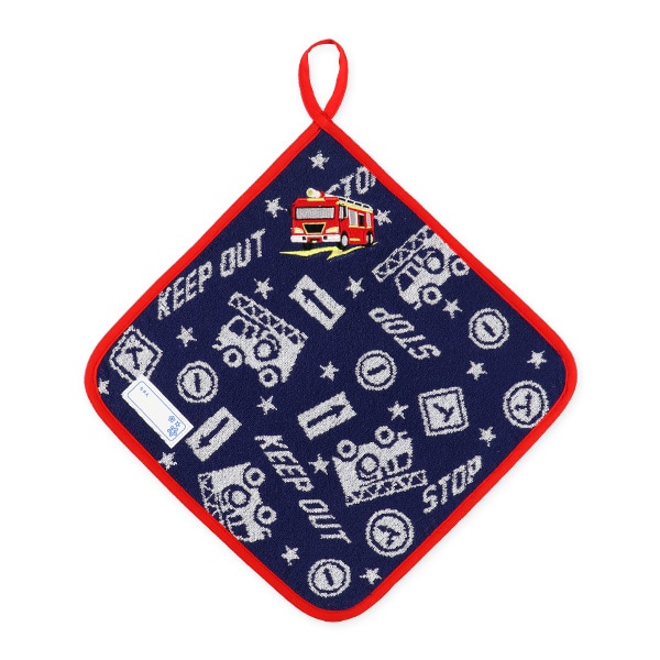 ふんわり甘撚りループ付きタオル（消防車）