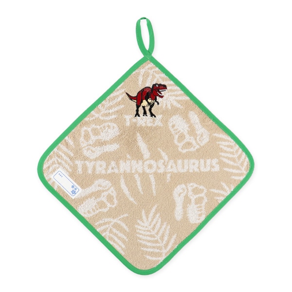 ふんわり甘撚りループ付きタオル（恐竜）