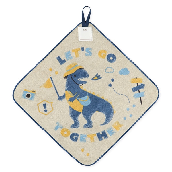 3枚組シャーリングループ付きタオル（恐竜）