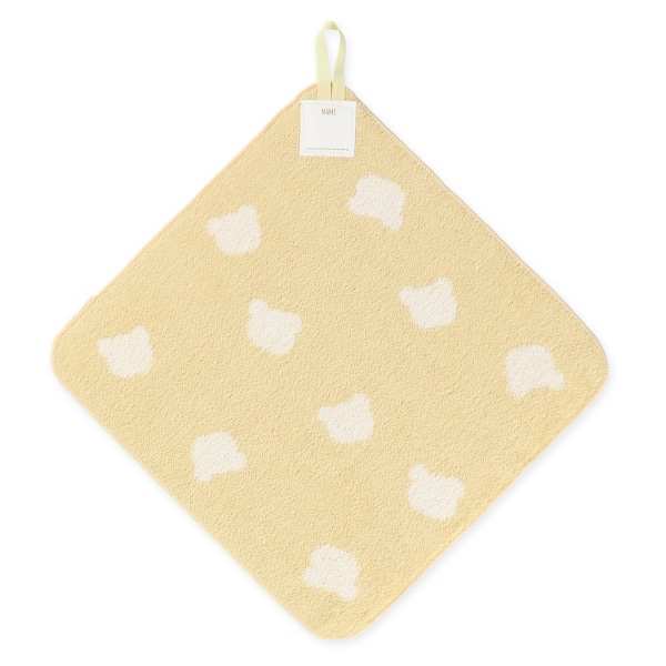 3枚組無撚糸ループ付きタオル（くま・チェック・月）