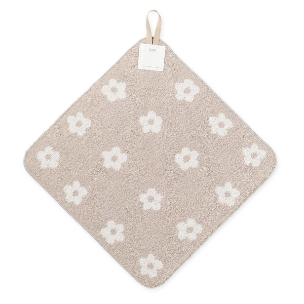 3枚組無撚糸ループ付きタオル（ハート・花・リボン）