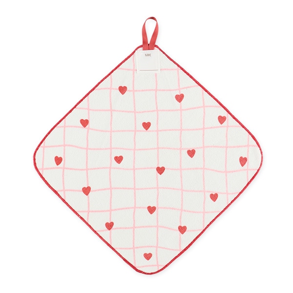 5枚組シャーリングループ付きタオル（アニマル・ハート・花）