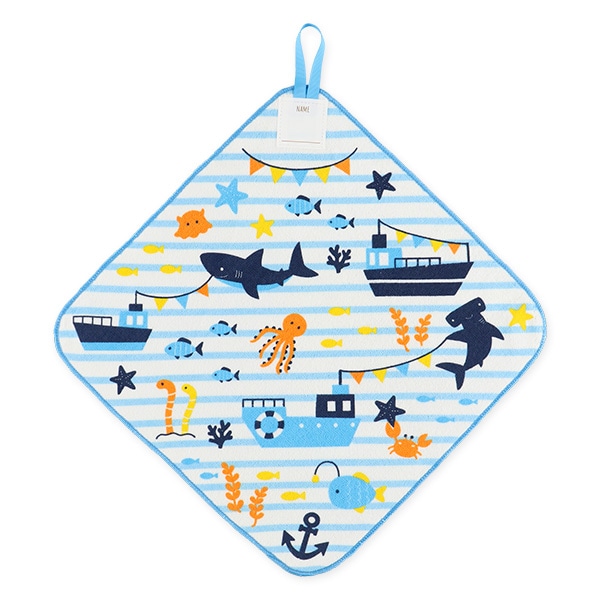 5枚組シャーリングループ付きタオル（のりもの・恐竜）