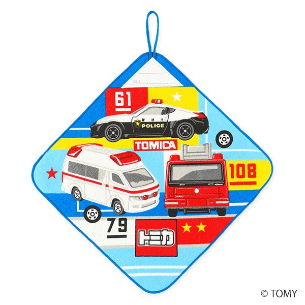 3枚組シャーリングループ付きタオル（トミカ）