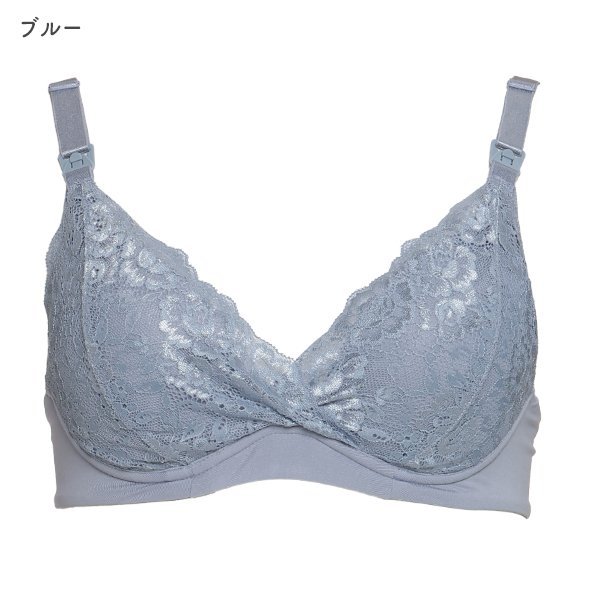 クロスオープン&ストラップオープンモールドカップ付きレースブラ