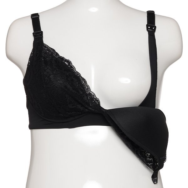モールドカップ付きクロスオープン&ストラップオープンブラ（レース）