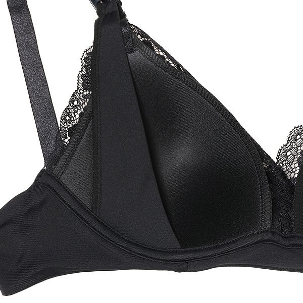 モールドカップ付きクロスオープン&ストラップオープンブラ（レース）