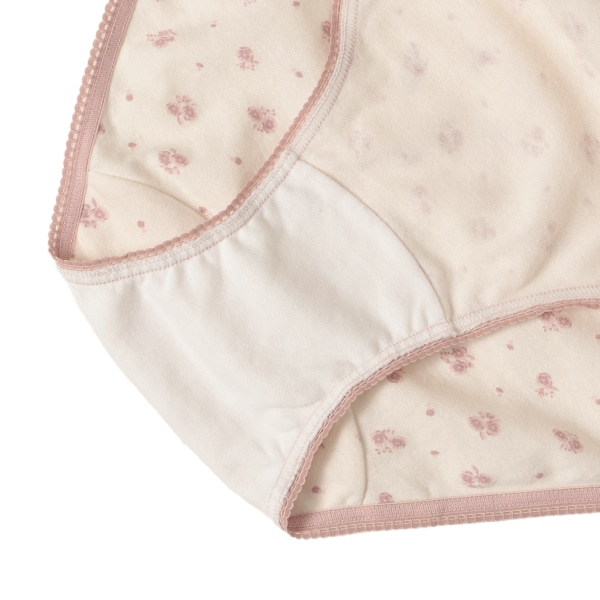 2枚組綿100%ハイライズマタニティショーツ（花柄）