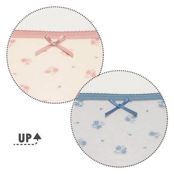 2枚組綿100%ハイライズマタニティショーツ（花柄）