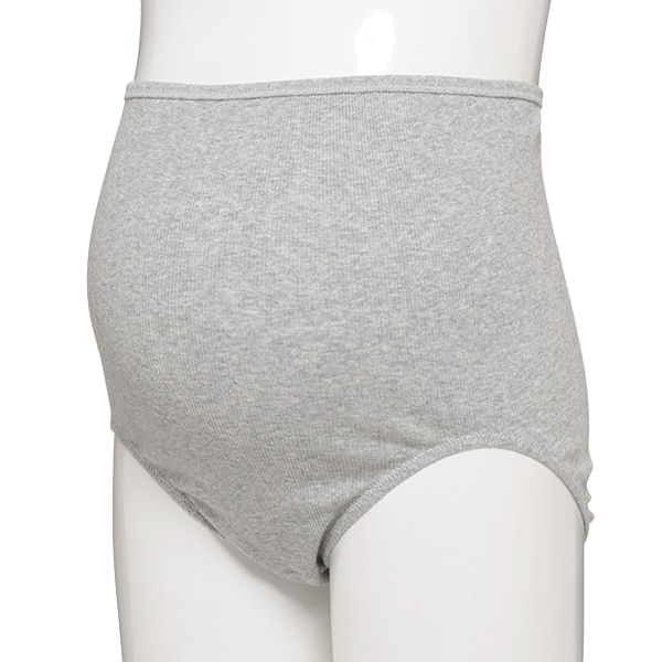 犬印本舗）綿100%ハイライズマタニティショーツ（リブ無地）