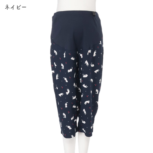 マタニティ7分丈ワイドステテコ（ネコ）