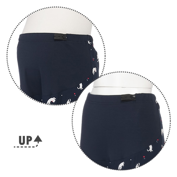 マタニティ7分丈ワイドステテコ（ネコ）