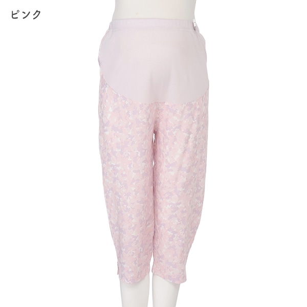 マタニティ7分丈スタンダードステテコ（花柄）