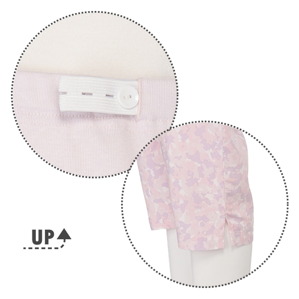 マタニティ7分丈スタンダードステテコ（花柄）