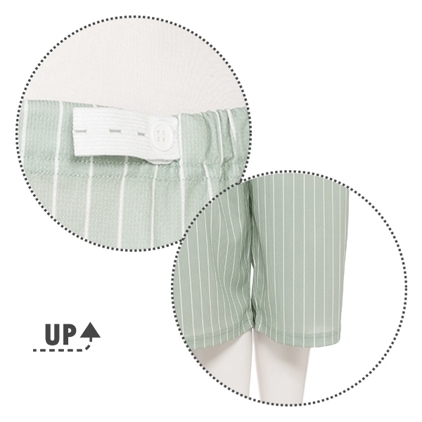 7分丈マタニティスタンダードステテコ（ストライプ）