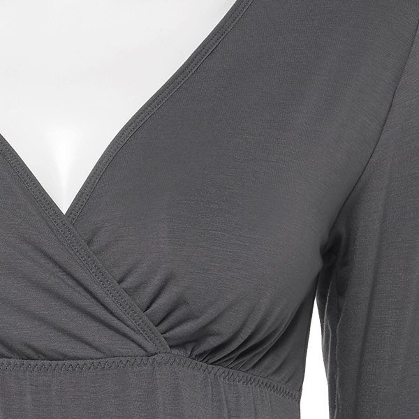 HOTWRAP）取り外し可能カップ付きクロスオープン8分袖スリーマー