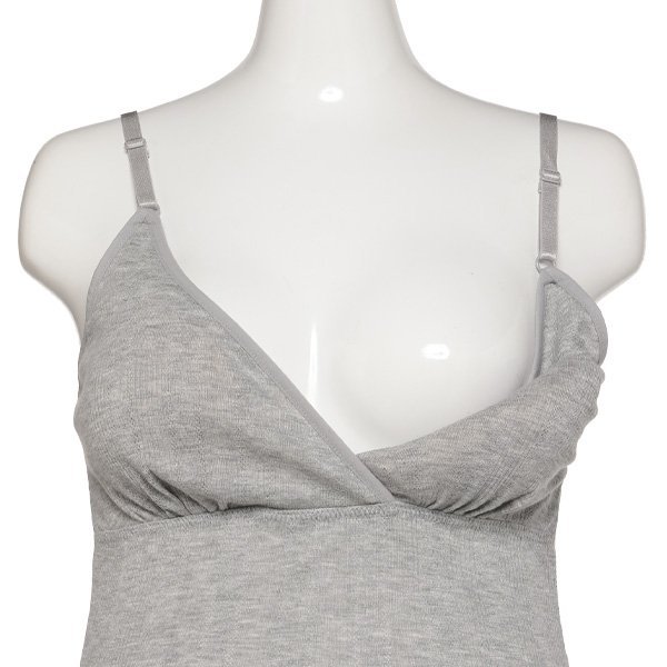 取り外し可能カップ付きクロスオープンキャミソール（針抜き）