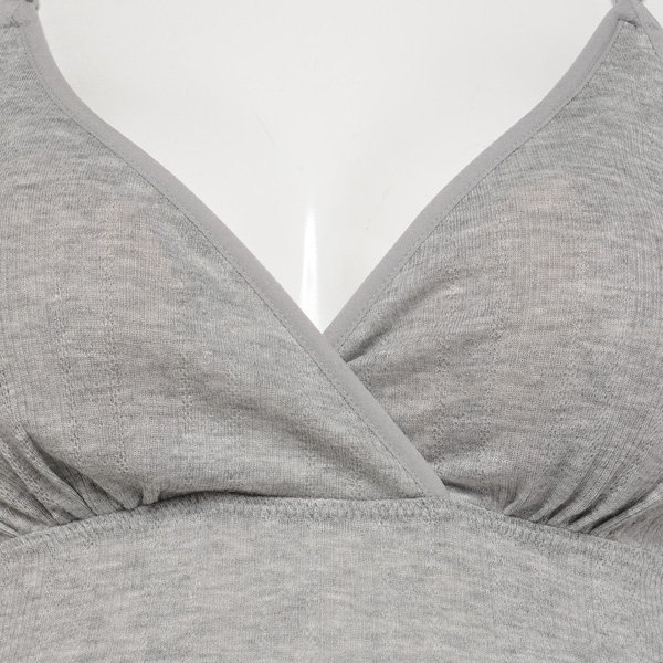 取り外し可能カップ付きクロスオープンキャミソール（針抜き）