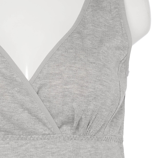 取り外し可能カップ付きクロスオープンタンクトップ（針抜き）