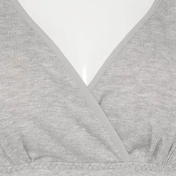 取り外し可能カップ付きクロスオープンタンクトップ（針抜き）