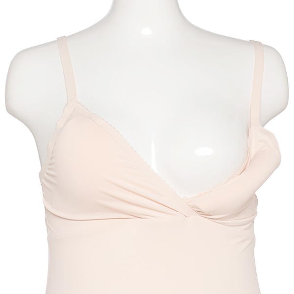 取り外し可能カップ付きナノストレスブラキャミソール（カシュクール）