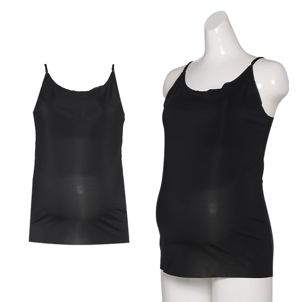 フラットマタニティキャミソール（ブラック）