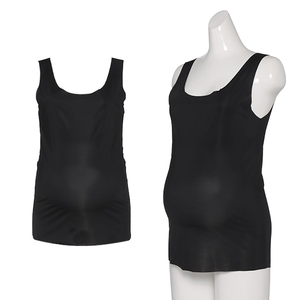 フラットマタニティタンクトップ（ブラック）