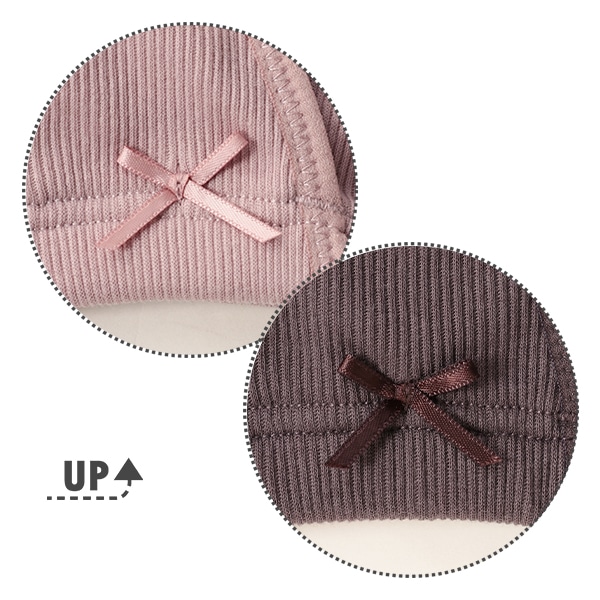 2枚組クロスオープンハーフトップ（リブ無地）