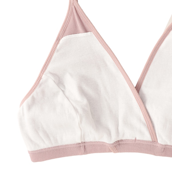 2枚組クロスオープンハーフトップ（リブ無地）