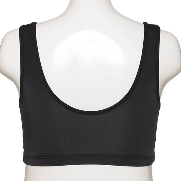 DRYWRAP）取り外し可能カップ付きクロスオープンハーフトップ（ブラック）