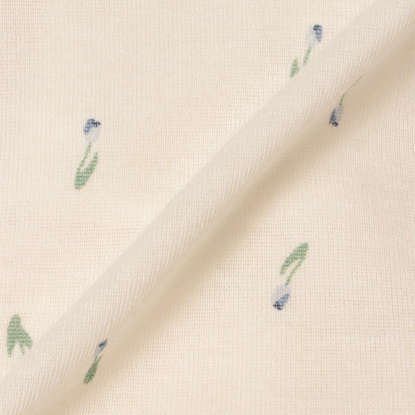 モールドカップ付きクロスオープンブラ＆ローライズショーツセット（花柄）