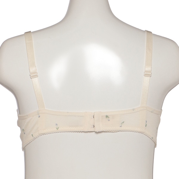 モールドカップ付きクロスオープンブラ＆ローライズショーツセット（花柄）