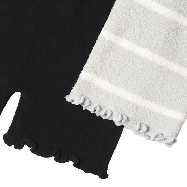 マシュマロはらまき付き1分丈オーバーパンツ（ブラック・グレー）