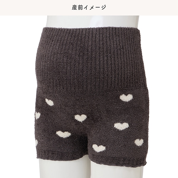 マシュマロ腹巻き付きマタニティ1分丈オーバーパンツ（ハート）