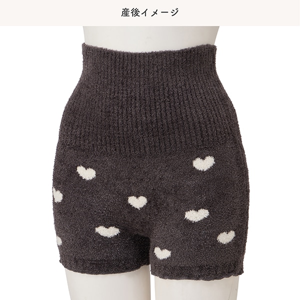 マシュマロ腹巻き付きマタニティ1分丈オーバーパンツ（ハート）