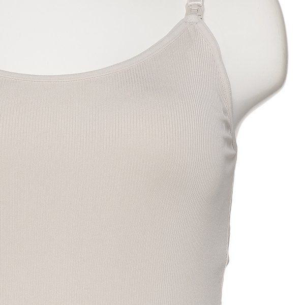 DRYWRAP）ベア天モールドカップ付きストラップオープンキャミソール（リブ無地）