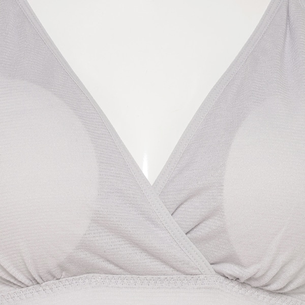 DRYWRAP）綿100％取り外し可能カップ付きクロスオープンキャミソール（無地）