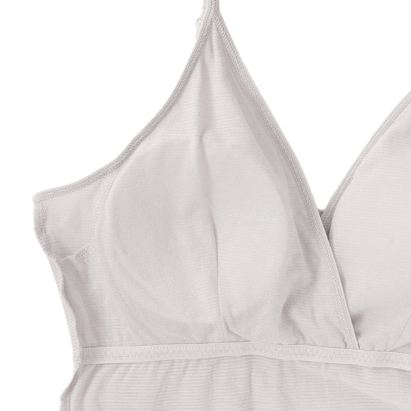 DRYWRAP）綿100％取り外し可能カップ付きクロスオープンキャミソール（無地）