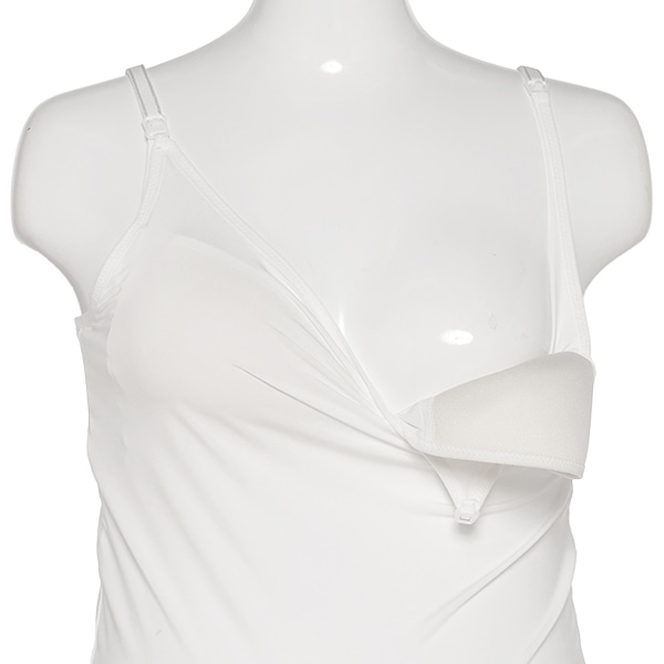 DRYWRAP）モールドカップ付きストラップオープンキャミソール（無地）