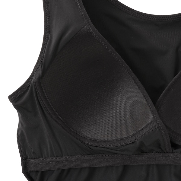 DRYWRAP）モールドカップ付きクロスオープンタンク（ブラック）