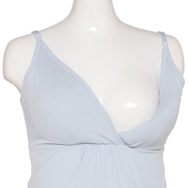 DRYWRAP）モールドカップ付きクロスオープンキャミソール（リブ無地）