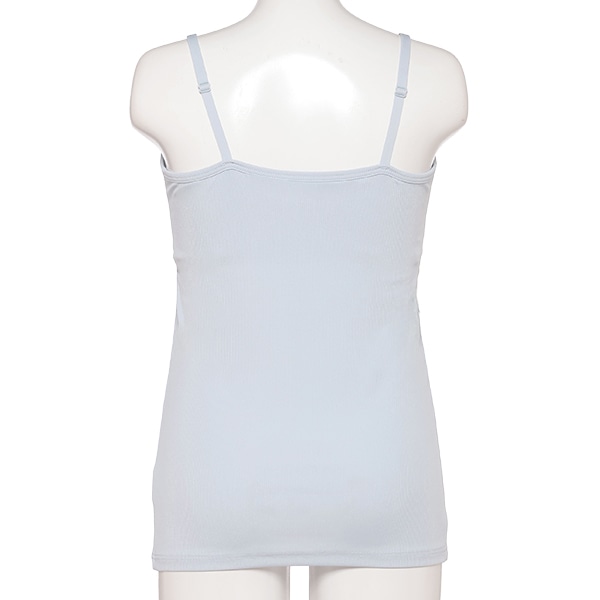 DRYWRAP）モールドカップ付きクロスオープンキャミソール（リブ無地）