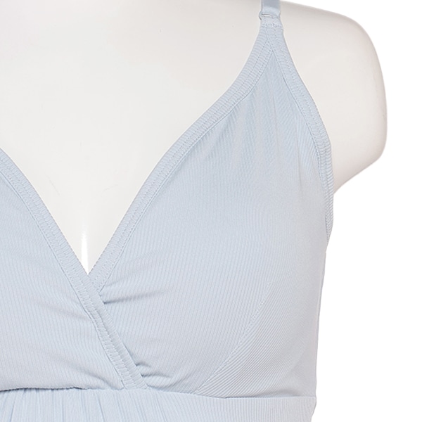 DRYWRAP）モールドカップ付きクロスオープンキャミソール（リブ無地）