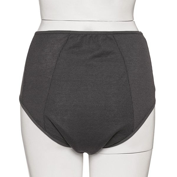 3枚組クロッチオープン産褥ショーツ（リブグレー）