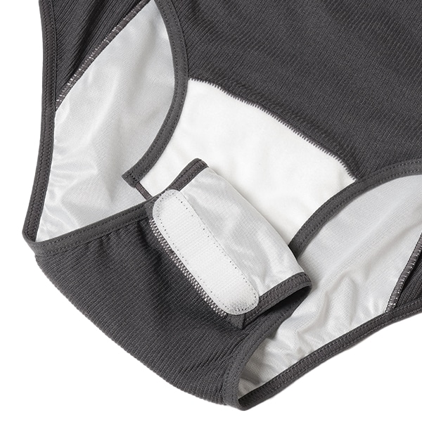 3枚組クロッチオープン産褥ショーツ（リブグレー）