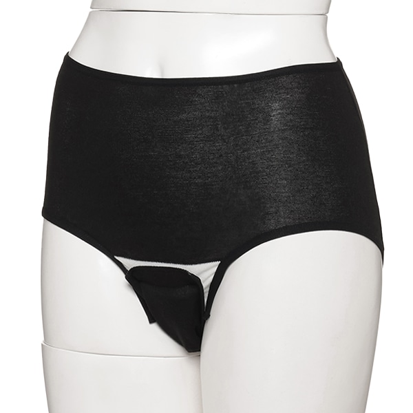 3枚組クロッチオープン産褥ショーツ（ブラック）