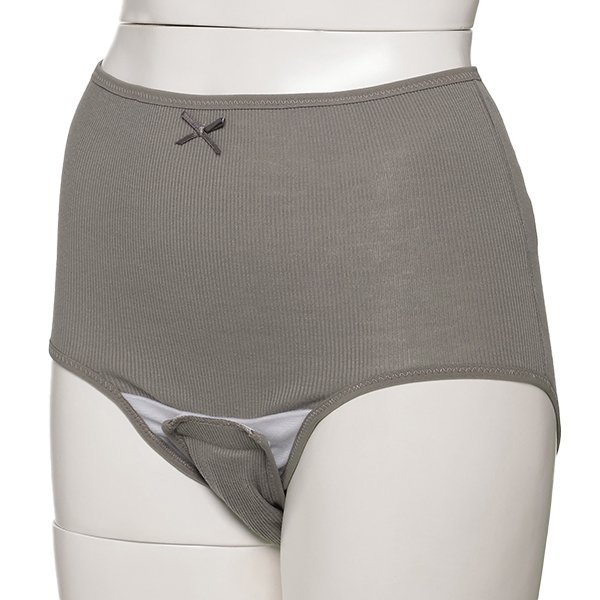 3枚組クロッチオープン産褥ショーツ（リブ無地）