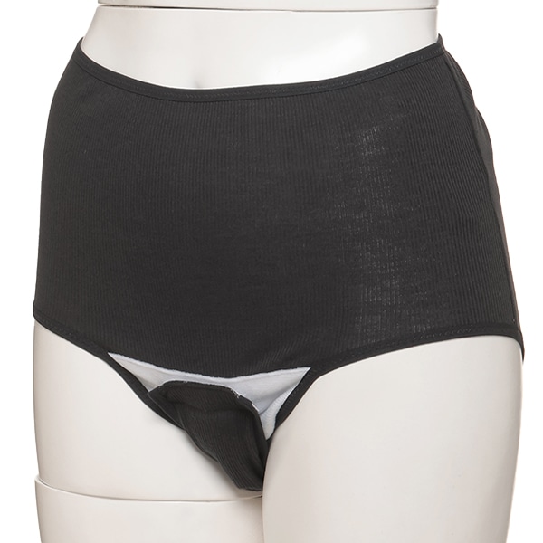 3枚組クロッチオープン産褥ショーツ（ブラック）